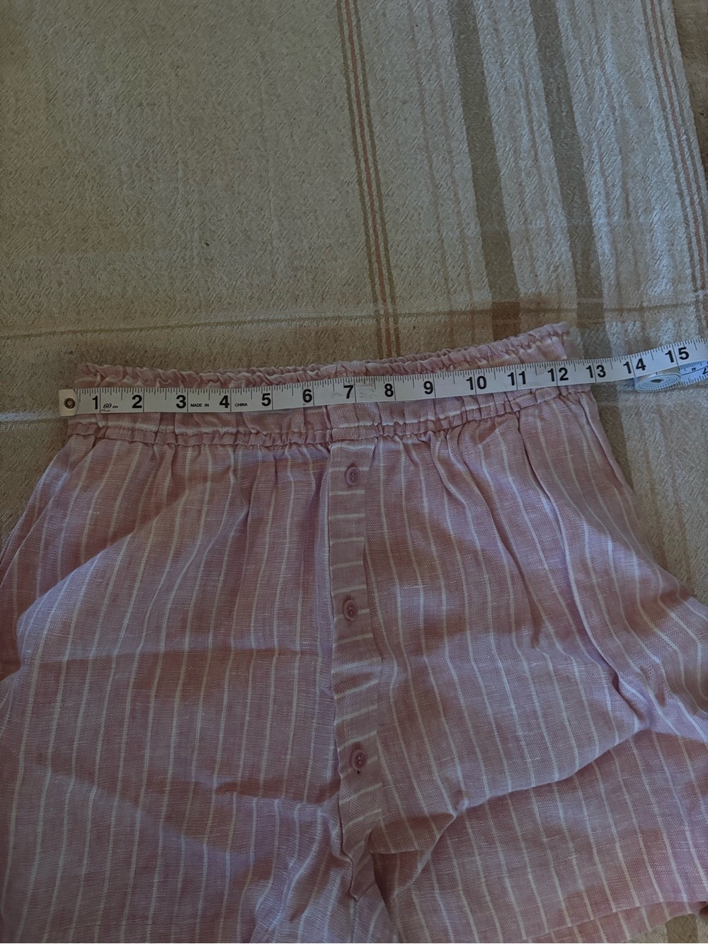 NWT Reformation Billy Linen Short Pink Baby Girl Striped Size XS - Picture 14 of 15